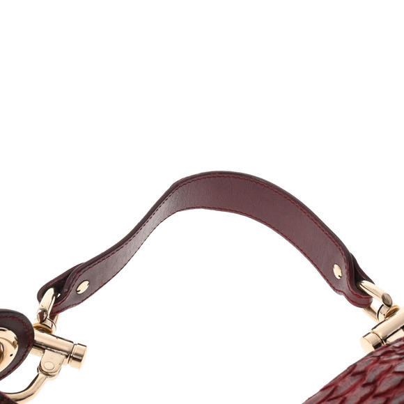 Gucci Jackie Shoulder Bag Bordeaux Python Leather - Picture 4 of 9
